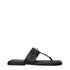 Versace Black Leather Flip-Flop Sandals